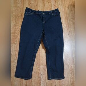 Michael Kors woman izzy cropped skinny size 16W blue